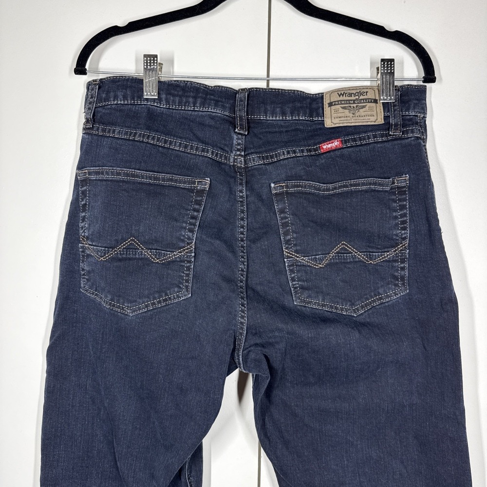 Wrangler Five Star Premium Jeans Mens 32x30 Blue Dark Wash Regular Fit Flex
